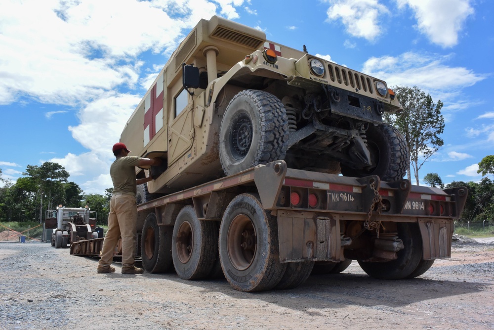 Humvee ambulances are shipped to Puerto Rico