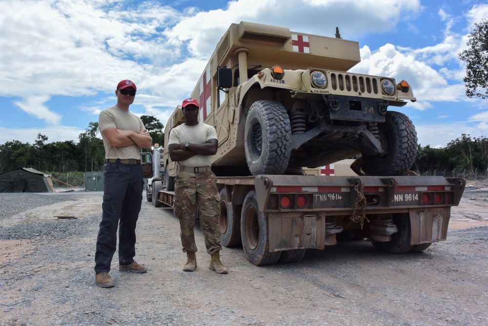 Humvee ambulances are shipped to Puerto Rico