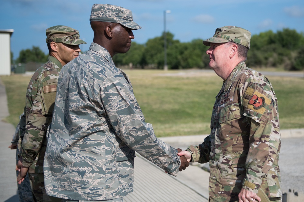 Lt. Gen. Webb visits JBSA-Lackland during immersion tour