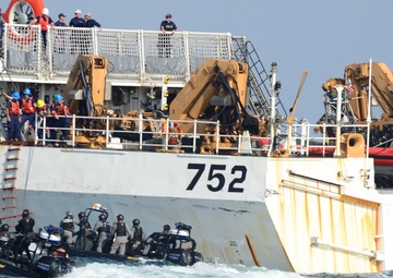 Coast Guard Cutter Stratton engages with Indonesian Bakamla (coast guard)