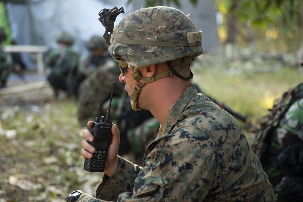 U.S. Marines execute an urban clear during CARAT Indonesia