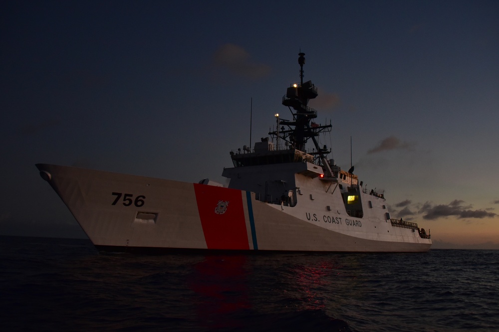 Coast Guard Cutter Kimball gets underway for final sea trials