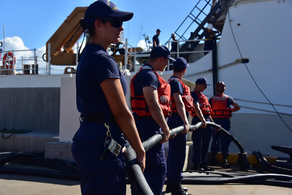 Coast Guard Cutter Kimball gets underway for final sea trials