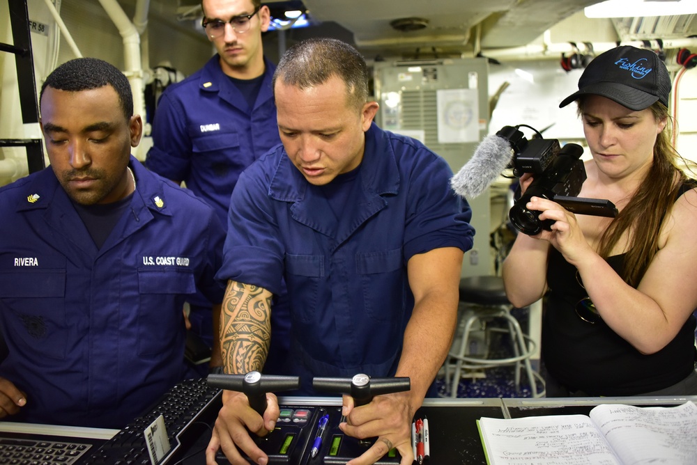 Coast Guard Cutter Kimball gets underway for final sea trials