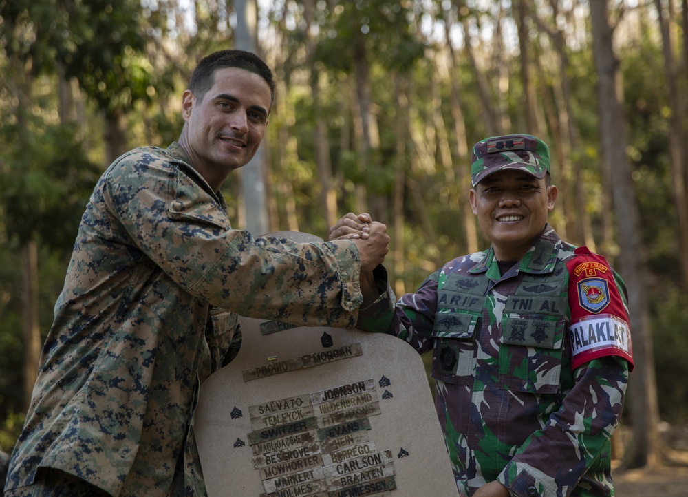 U.S. Marines attend a closing ceremony during CARAT Indonesia