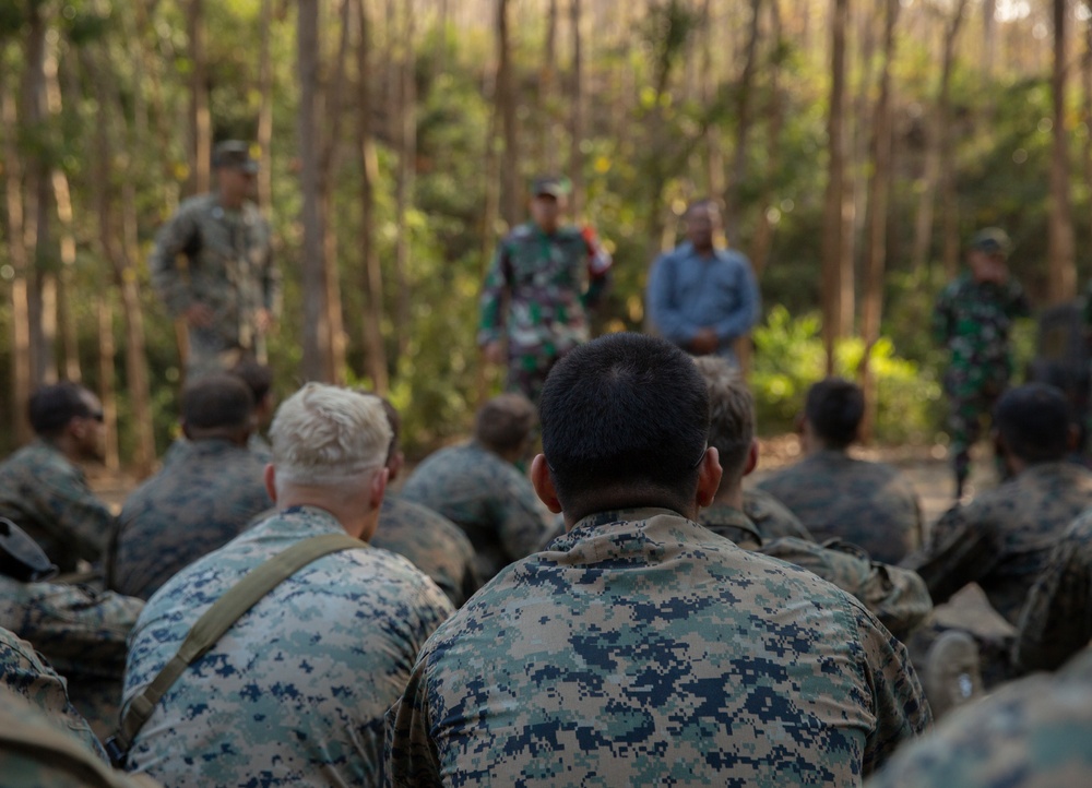 U.S. Marines attend a closing ceremony during CARAT Indonesia