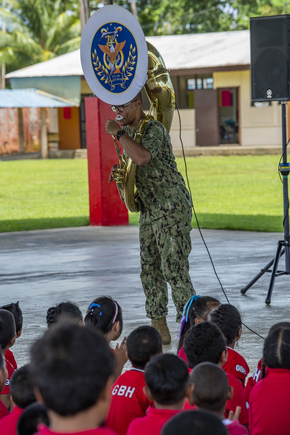 U.S. 7th Fleet Far East Edition Brass Band holds concerts at Palau Schools