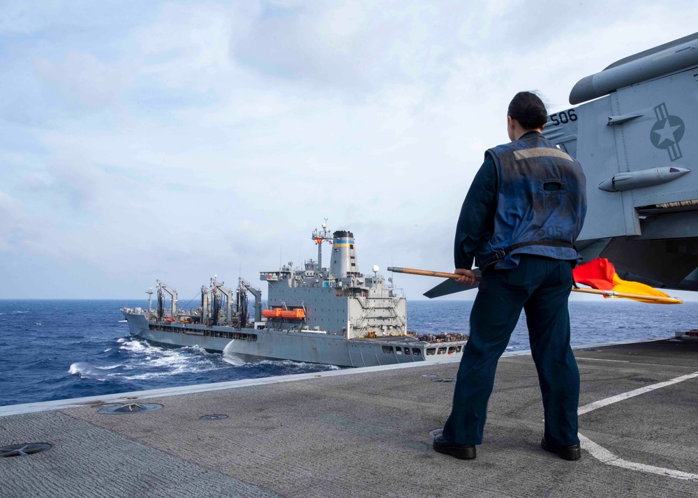 USS Ronald Reagan Conducts Fueling-at-Sea