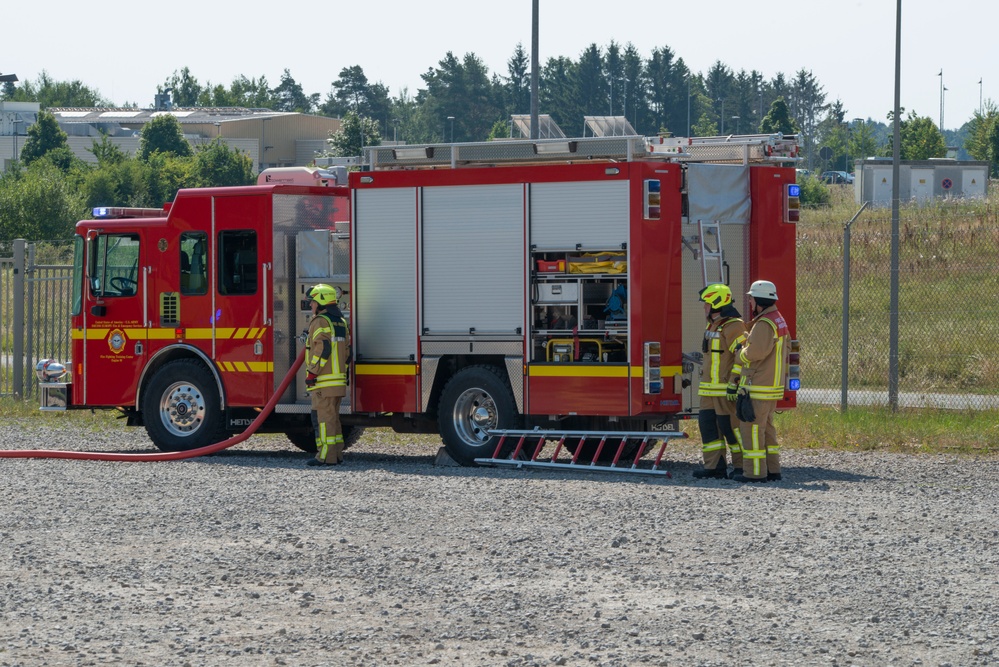 Live fire training for aircraft crash rescue