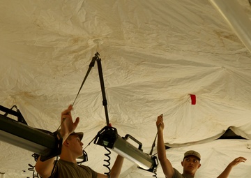 108th ASMC rehearses DRASH set-up for Role 1 medical treatment facility