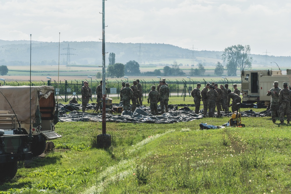 HHC 1st Combat Aviation Brigade conducts a TOCEX (Tactical Operations Center Exercise) at Storck Barracks, Illesheim, Germany.