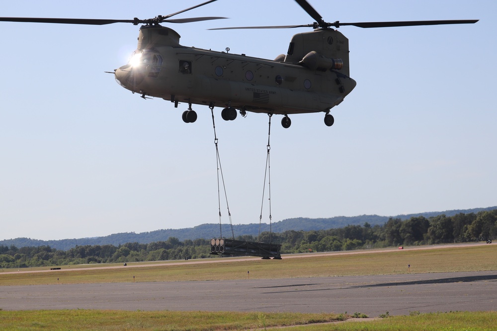 CH-47 Chinook, crew support 89B sling-load training at Fort McCoy