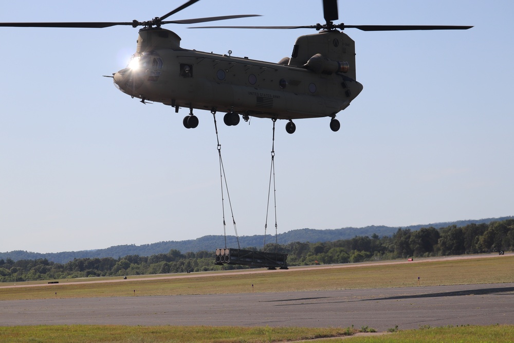 CH-47 Chinook, crew support 89B sling-load training at Fort McCoy