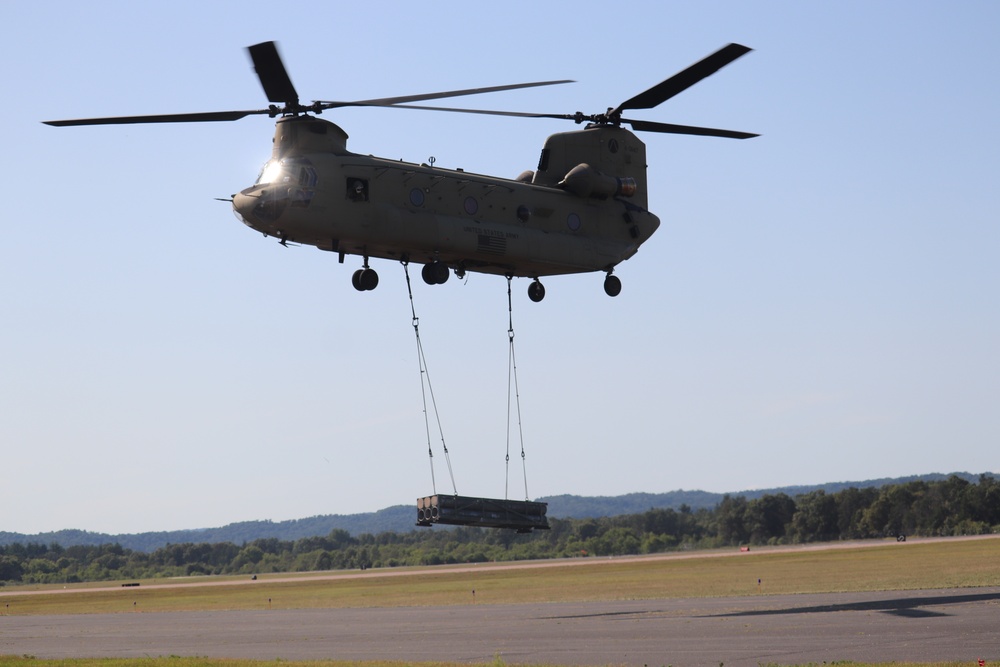 CH-47 Chinook, crew support 89B sling-load training at Fort McCoy