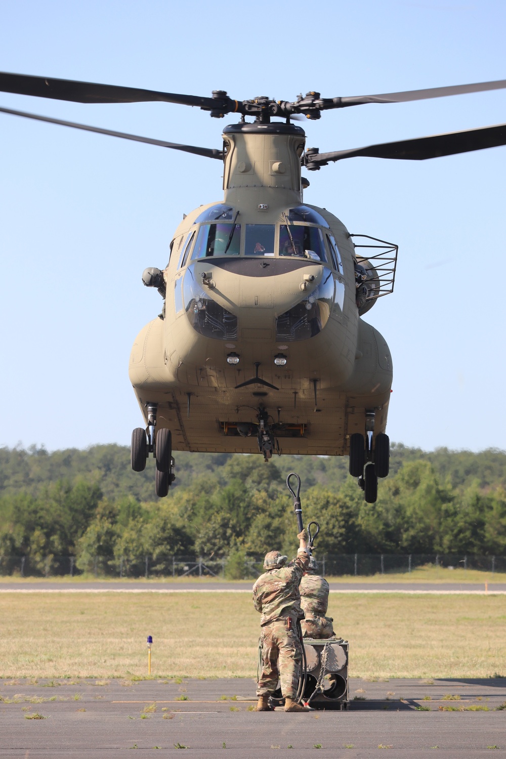 CH-47 Chinook, crew support 89B sling-load training at Fort McCoy