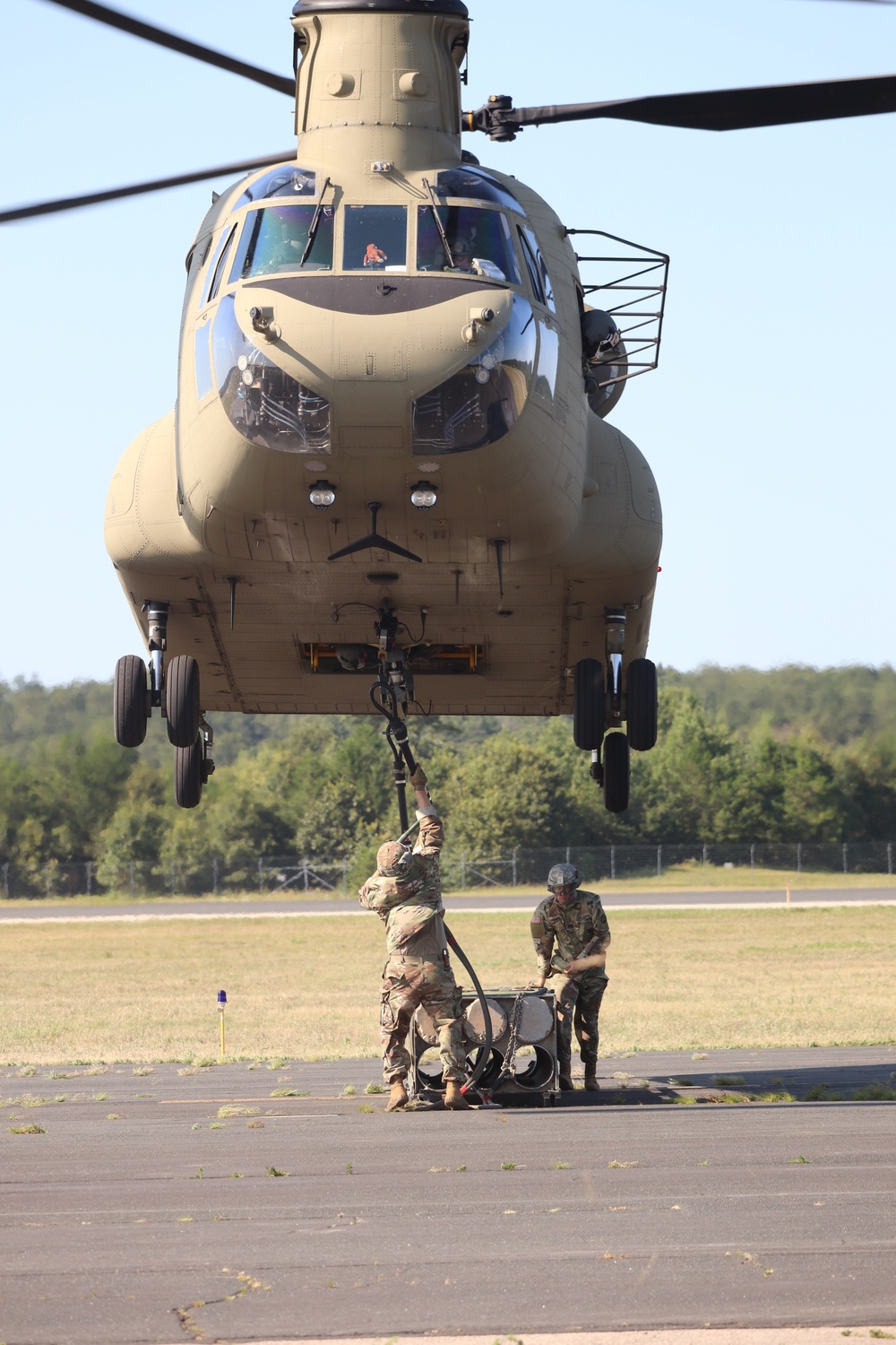 CH-47 Chinook, crew support 89B sling-load training at Fort McCoy