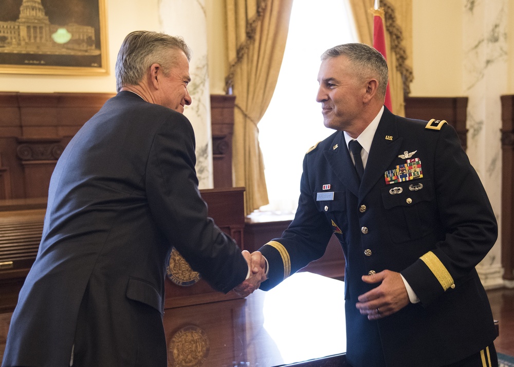 Governor Brad Little promoted Maj. Gen. Michael Garshak