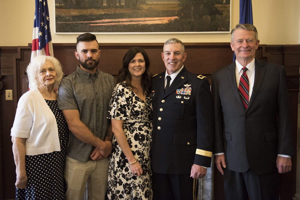 Governor Brad Little promoted Maj. Gen. Michael Garshak