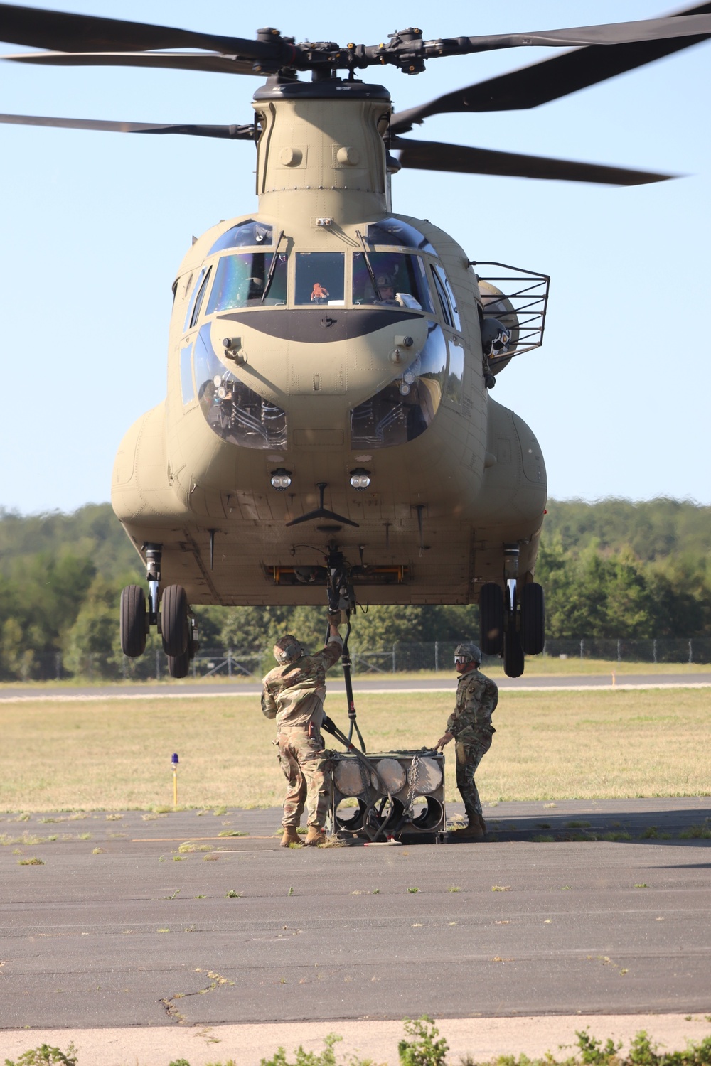 CH-47 Chinook, crew support 89B sling-load training at Fort McCoy