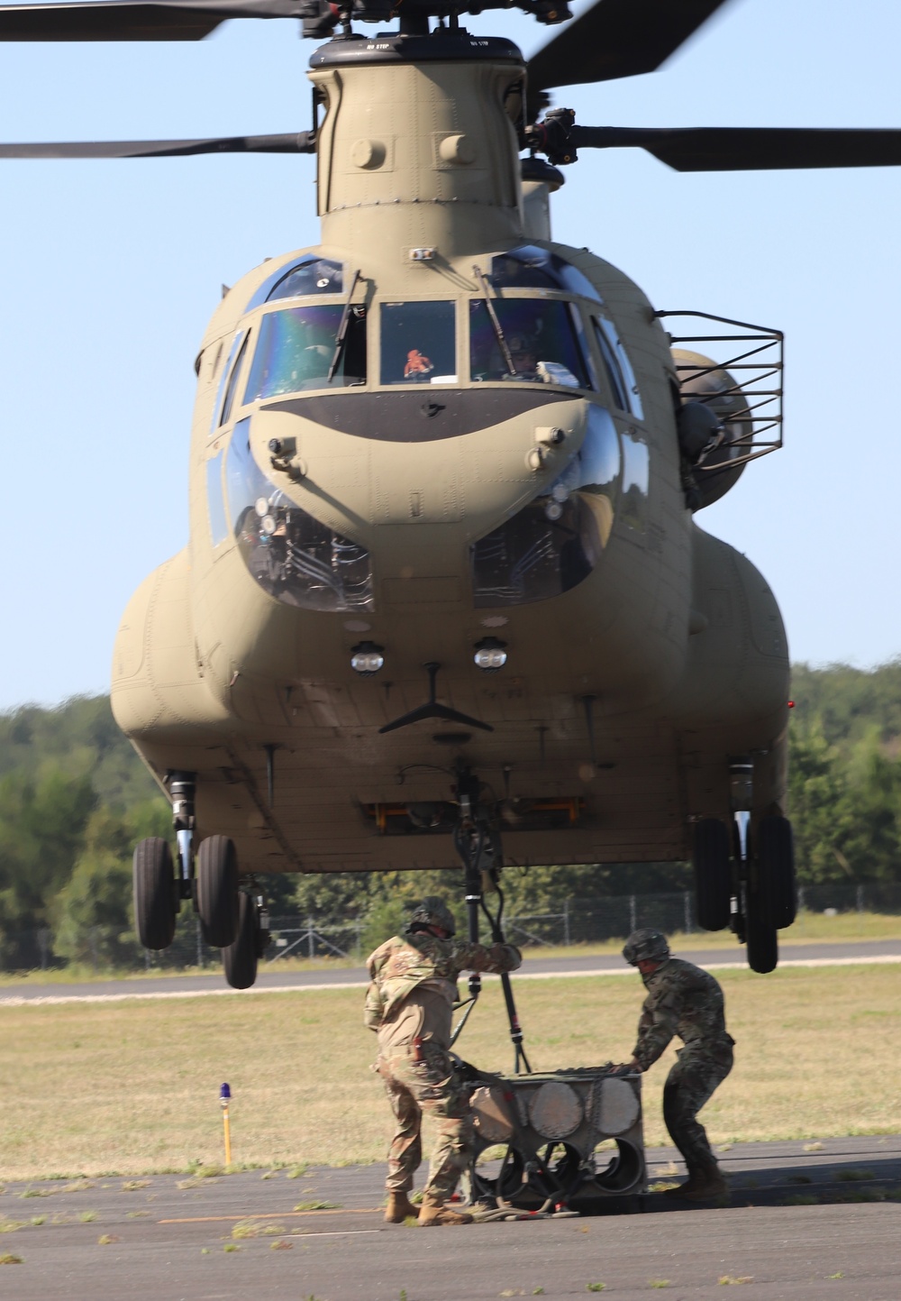 CH-47 Chinook, crew support 89B sling-load training at Fort McCoy