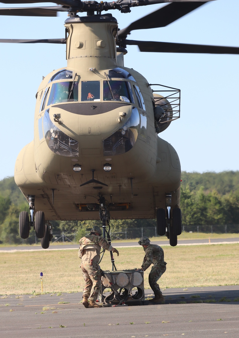 CH-47 Chinook, crew support 89B sling-load training at Fort McCoy