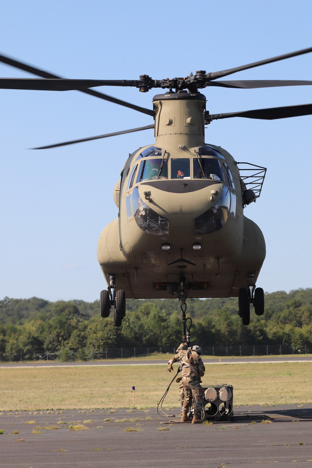 CH-47 Chinook, crew support 89B sling-load training at Fort McCoy