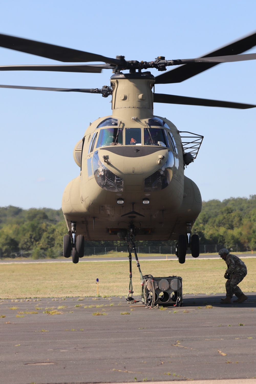 CH-47 Chinook, crew support 89B sling-load training at Fort McCoy