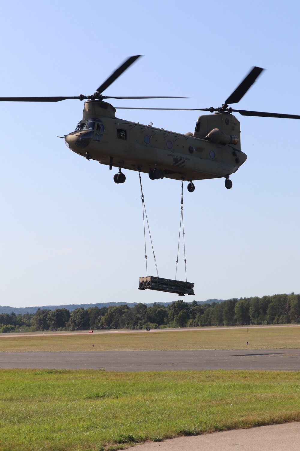 CH-47 Chinook, crew support 89B sling-load training at Fort McCoy