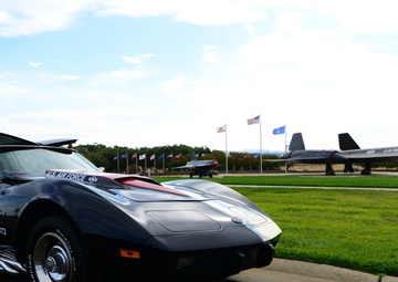 Corvette in front of SR-71 Blackbird