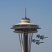 Blue Angels Fly By Seattle Space Needle