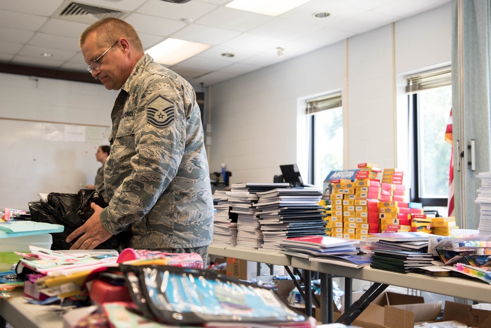 Peoria Airman and Family Readiness Center provides school supplies to military families