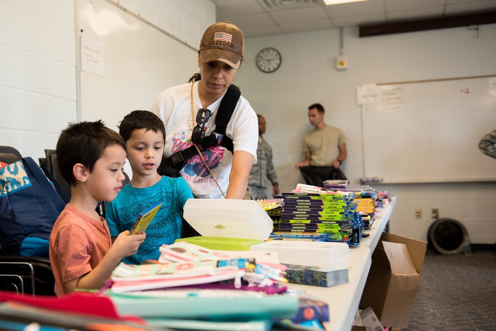 Peoria Airman and Family Readiness Center provides school supplies to military families