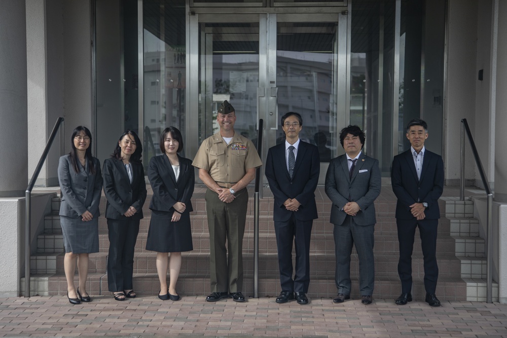 Chugoku-Shikoku Defense Bureau members tour air station with oncoming commander