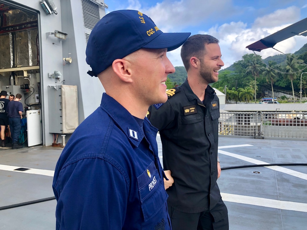 USCGC Joseph Gerczak (WPC 1126), HMNZS Otago (P148) conduct professional exchange