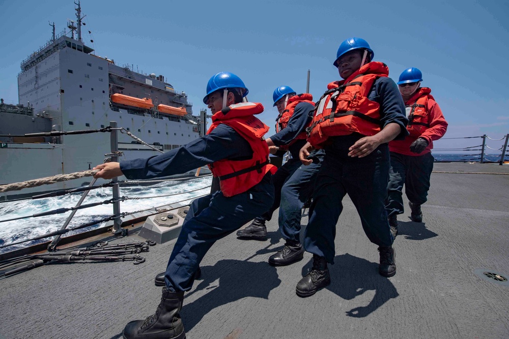 USS McCampbell Replenishment At Sea
