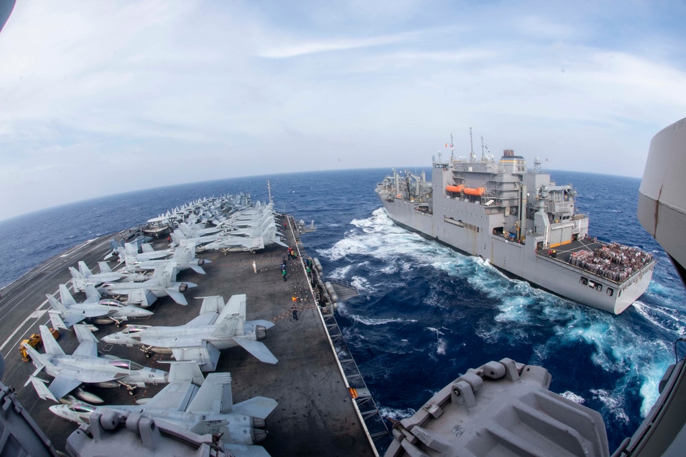 USS Ronald Reagan Conducts Replenishment-at-Sea