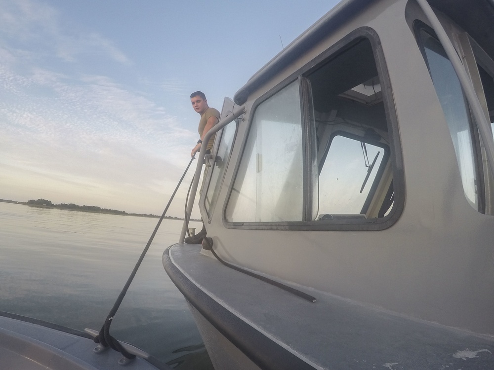 Navy Boat Crew operates aboard Camp Lejuene