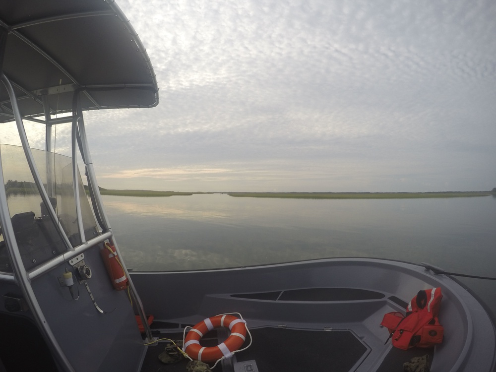 Navy Boat Crew operates aboard Camp Lejuene