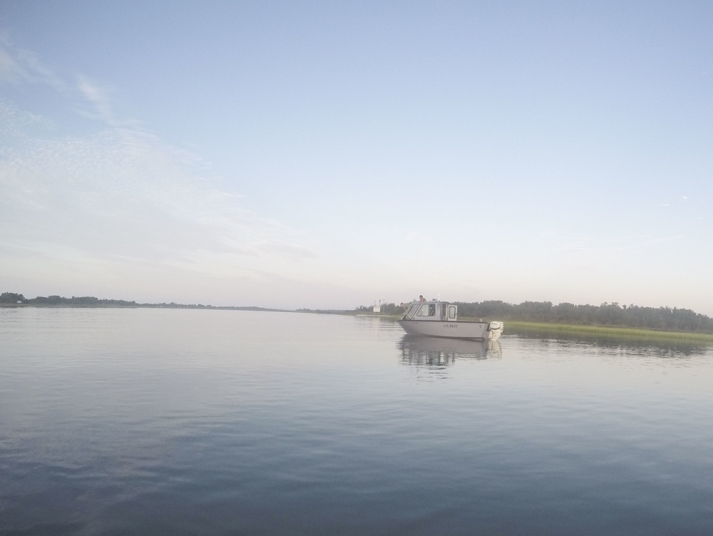 Navy Boat Crew operates aboard Camp Lejuene