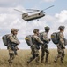 U.S. Army paratroopers prepare to board CH-47 Chinook