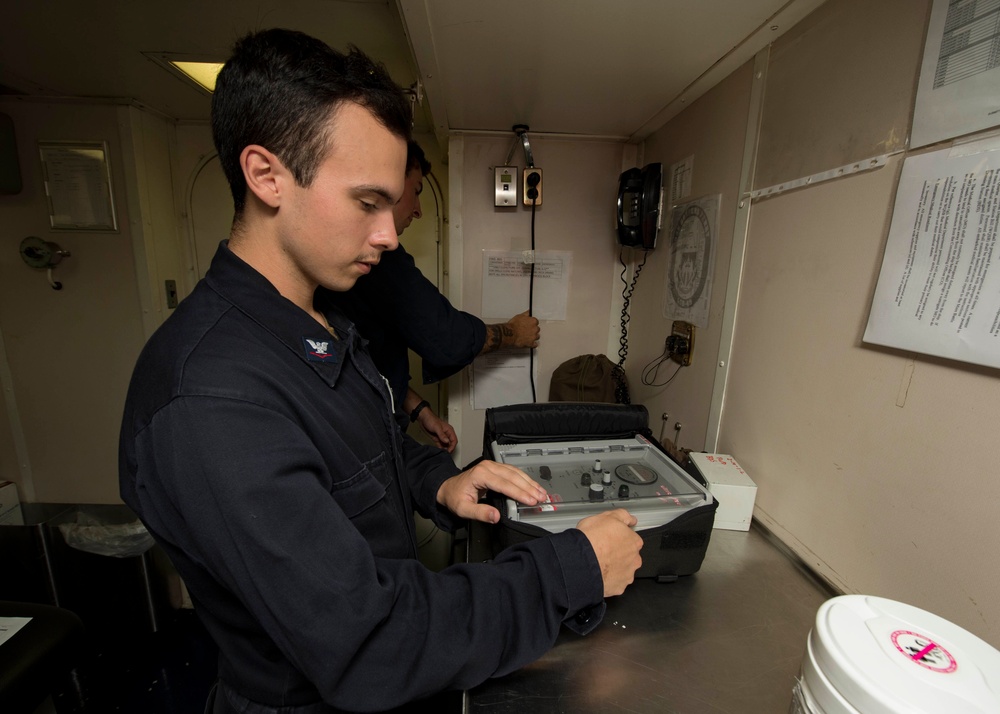 Medical Training Team Drill Aboard USS Harpers Ferry