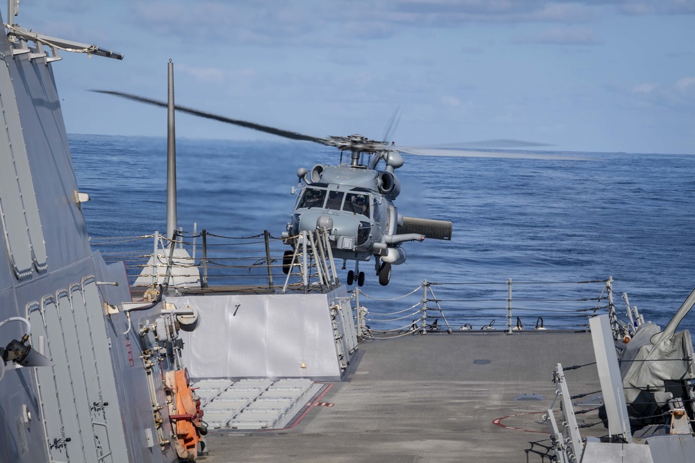 MH-60R Seahawk Lands on USS Gridley (DDG 101)