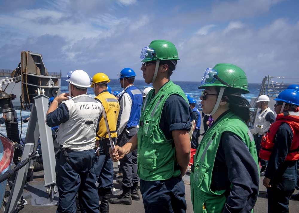 USS Gridley (DDG 101) Conducts a Replenishment-at-Sea