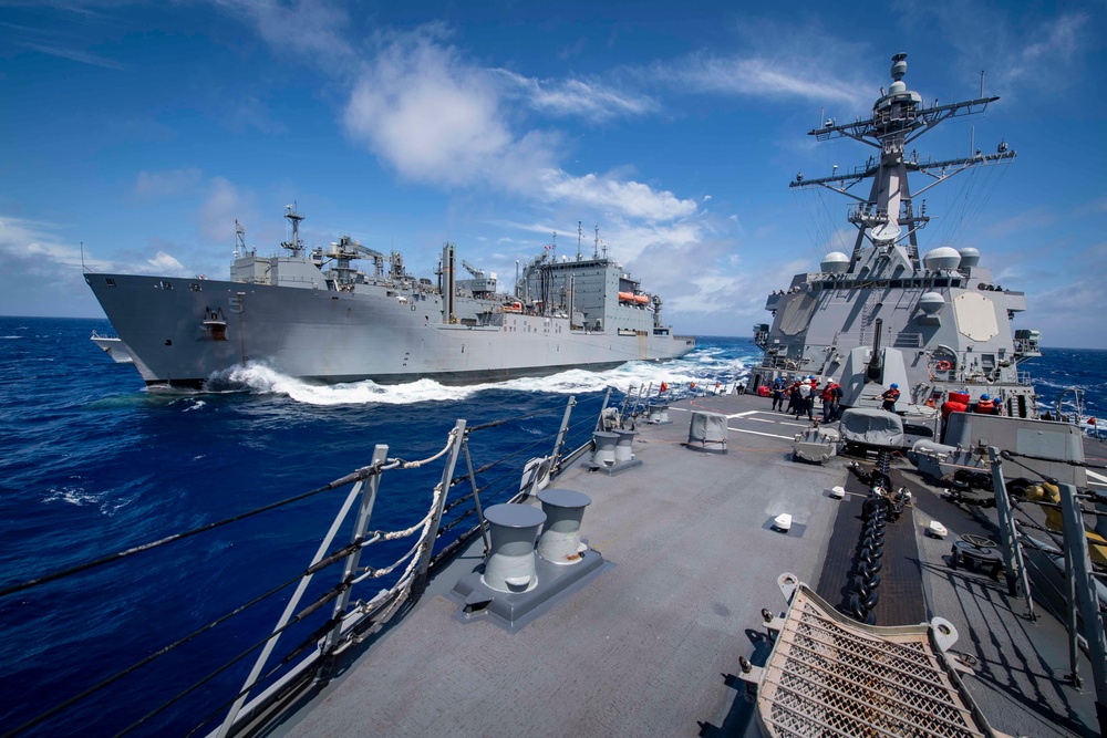 USS Gridley (DDG 101) Conducts a Replenishment-at-Sea