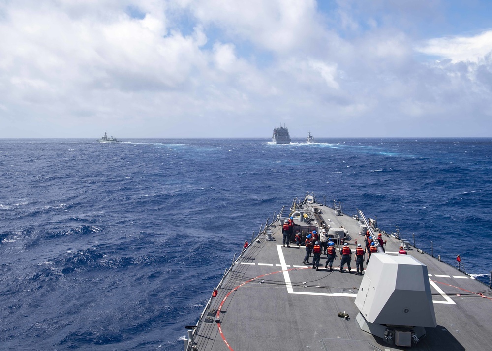 SNMG1 Forces Conduct a Replenishment-at-Sea