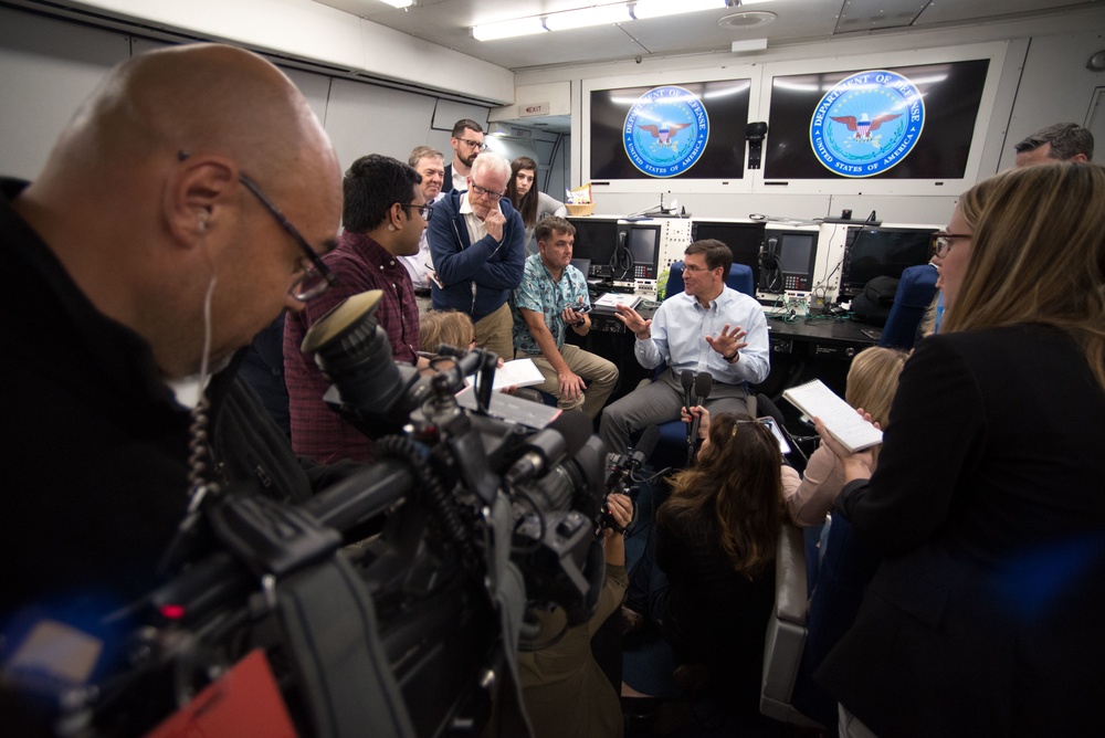 SD In-flight Press Gaggle