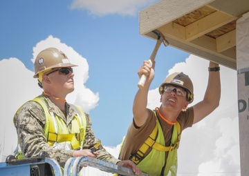 Seabees Partner With Southwest Indian Foundation in Training Project