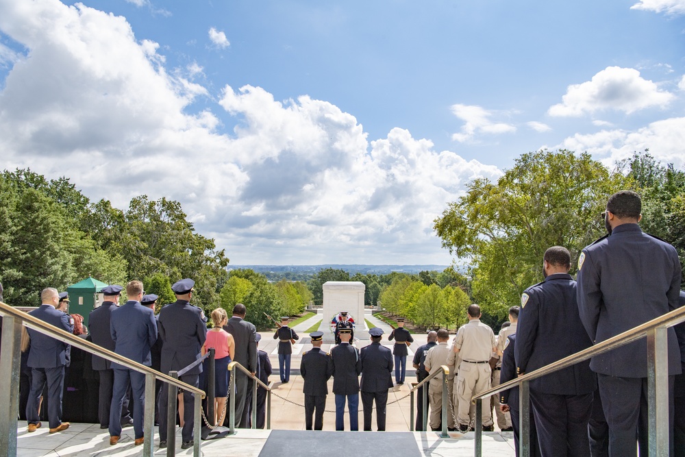 Metropolitan Police Department Chief of Police Peter Newsham Participates in an Army Full Honors Wreath-Laying at the Tomb of the Unknown Soldier