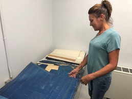 Blueprint sorting at the MUTC Museum