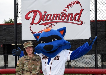 Army Reserve Soldier is honored at national pro fast pitch softball game